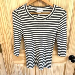 Michael Stars for Anthropologie Metallic Striped Tee. Size XS/S.